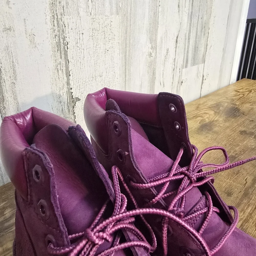 Girls Timberland Insulated Purple Boots A2830 Size 5.5